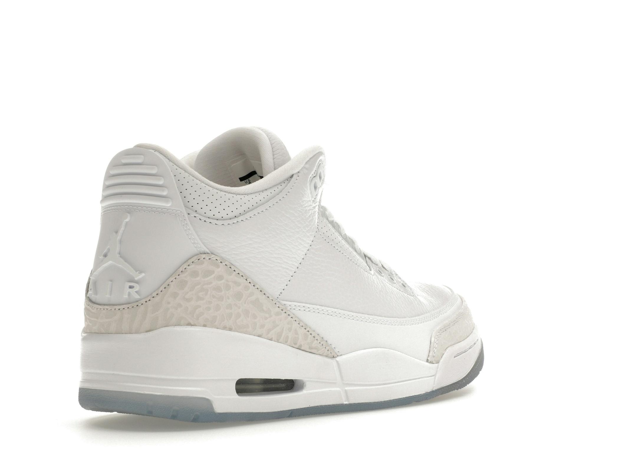 Jordan 3 Retro Pure White 2018 Sneakers 136064-111 - Image 8