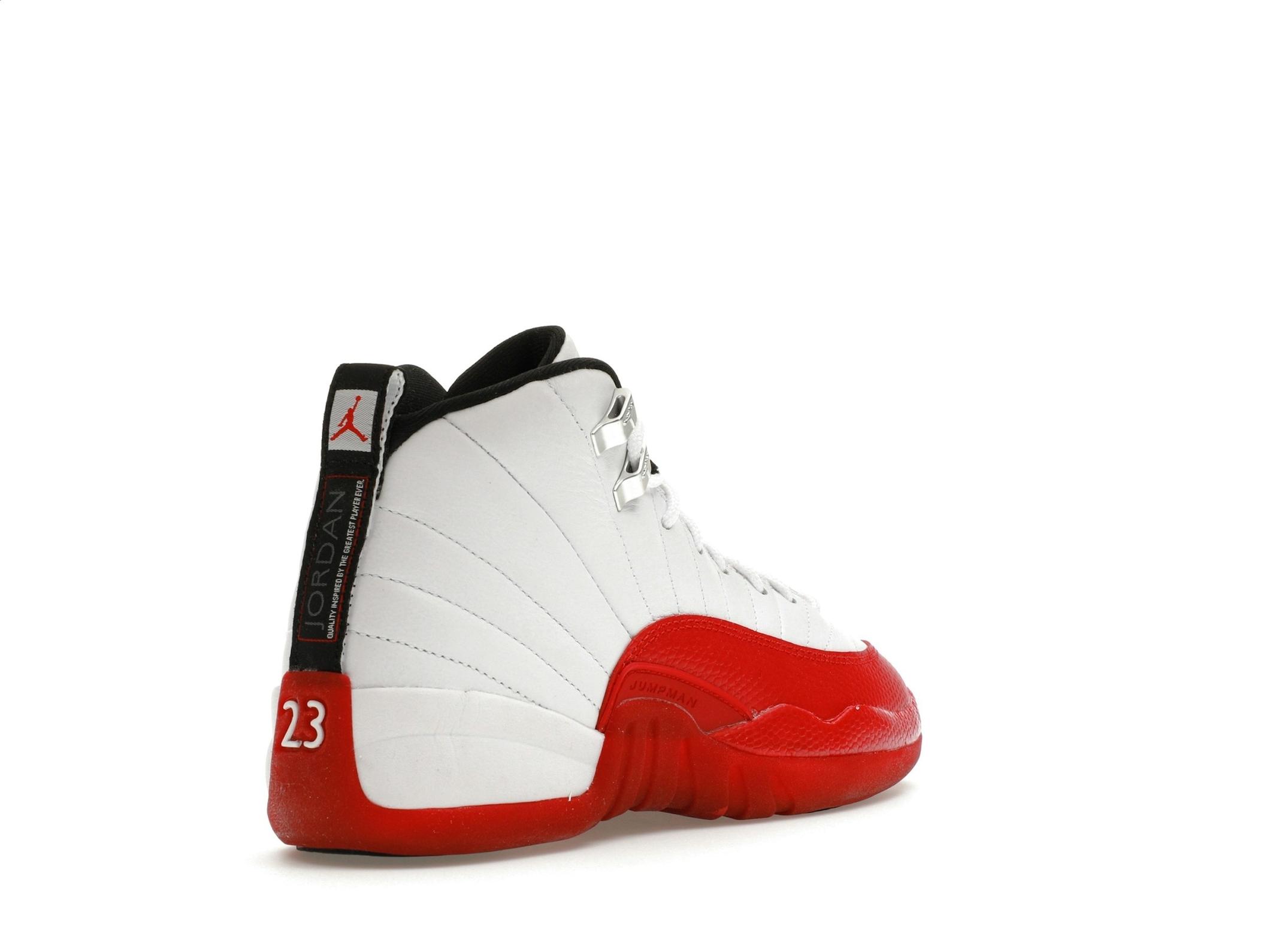 Jordan 12 Retro Cherry (2023) GS White Varsity Red 153265-116 - Image 8