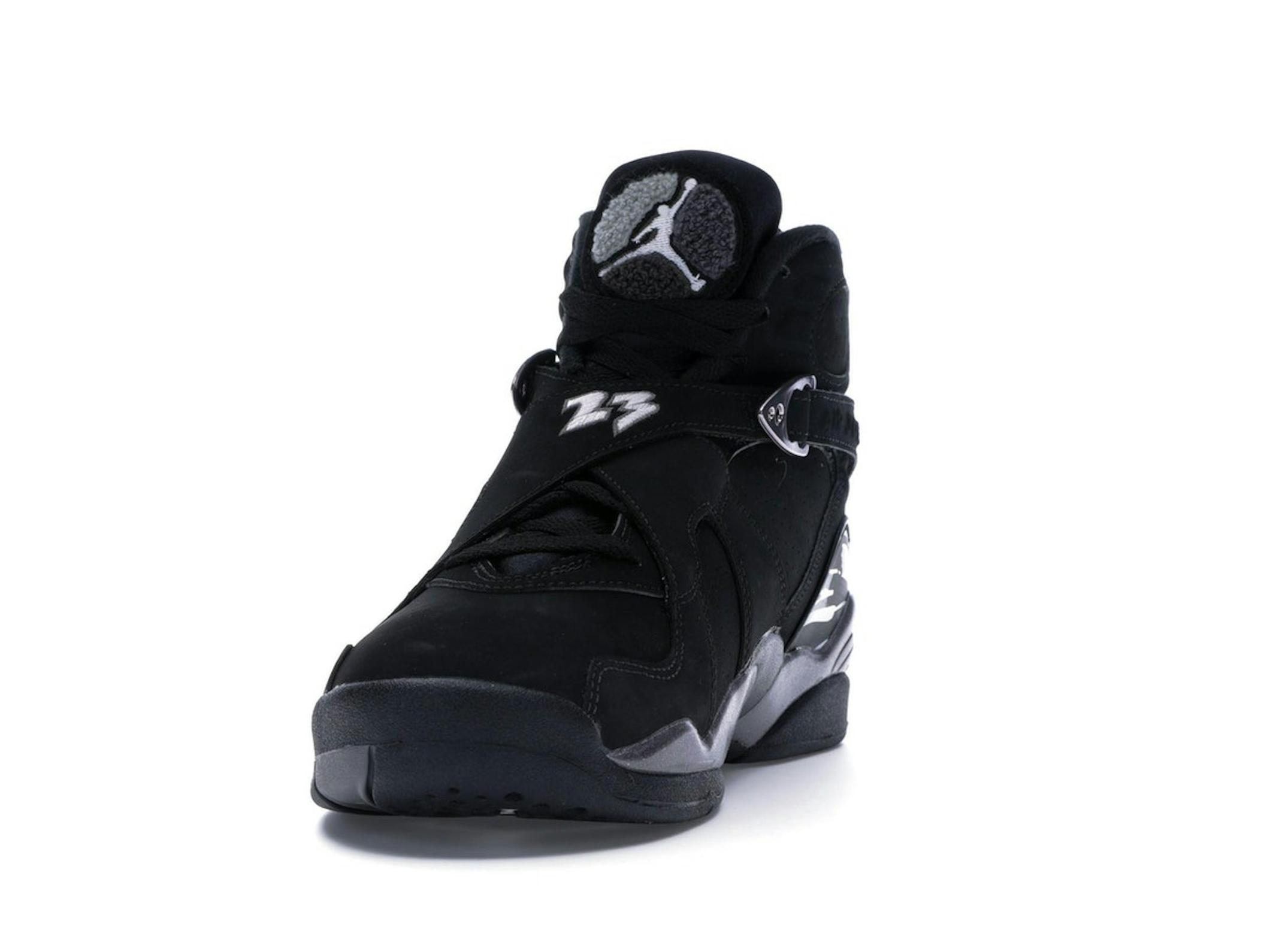 Jordan 8 Retro Chrome 2015 Black White Graphite Sneakers 305381-003 - Image 4