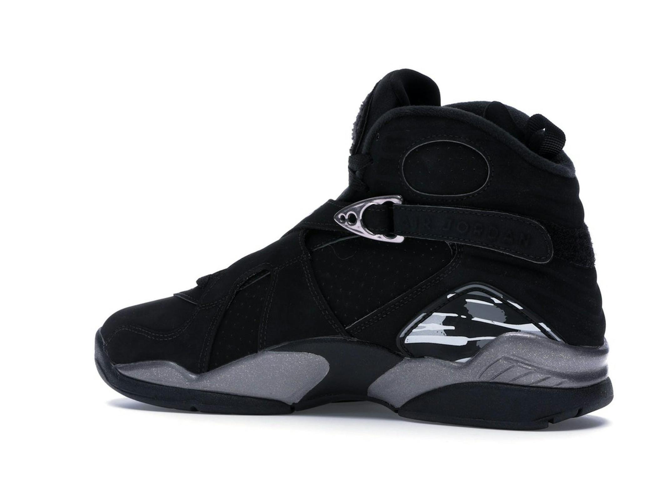 Jordan 8 Retro Chrome 2015 Black White Graphite Sneakers 305381-003 - Image 6