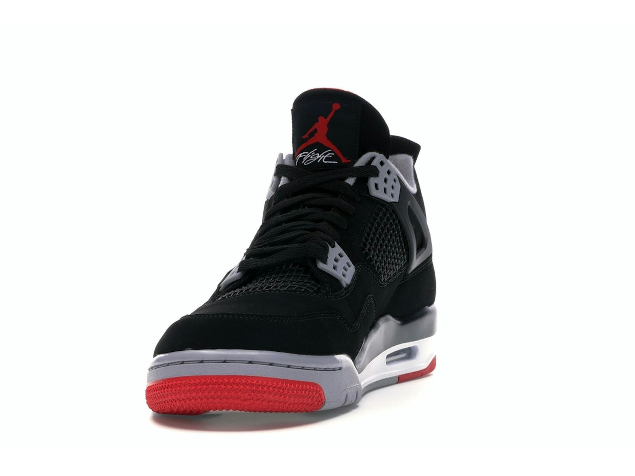 Jordan 4 Retro Bred 2019 Black Cement Grey Sneakers 308497-060 - Image 4
