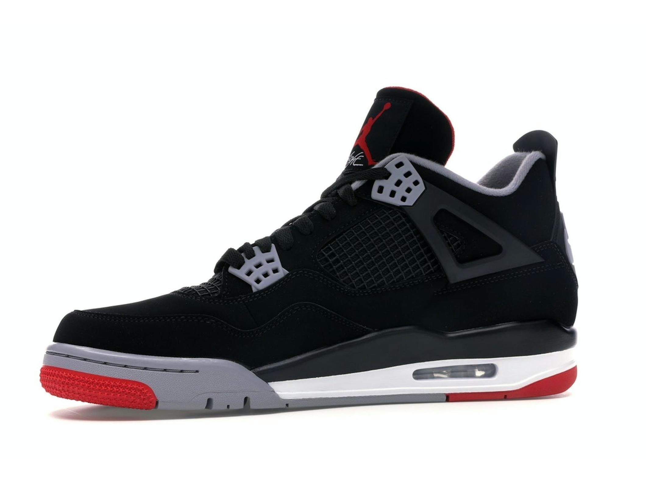 Jordan 4 Retro Bred 2019 Black Cement Grey Sneakers 308497-060 - Image 5