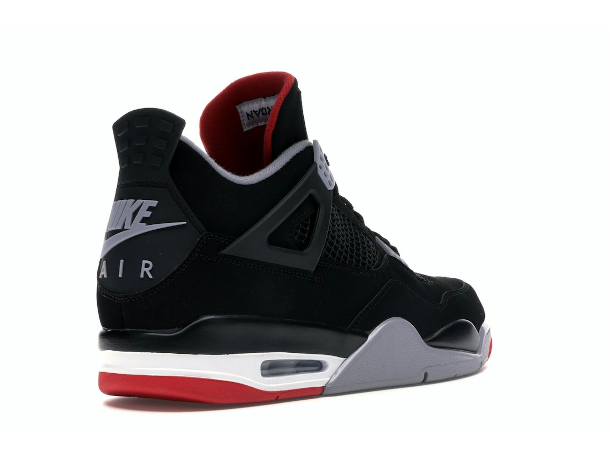 Jordan 4 Retro Bred 2019 Black Cement Grey Sneakers 308497-060 - Image 8
