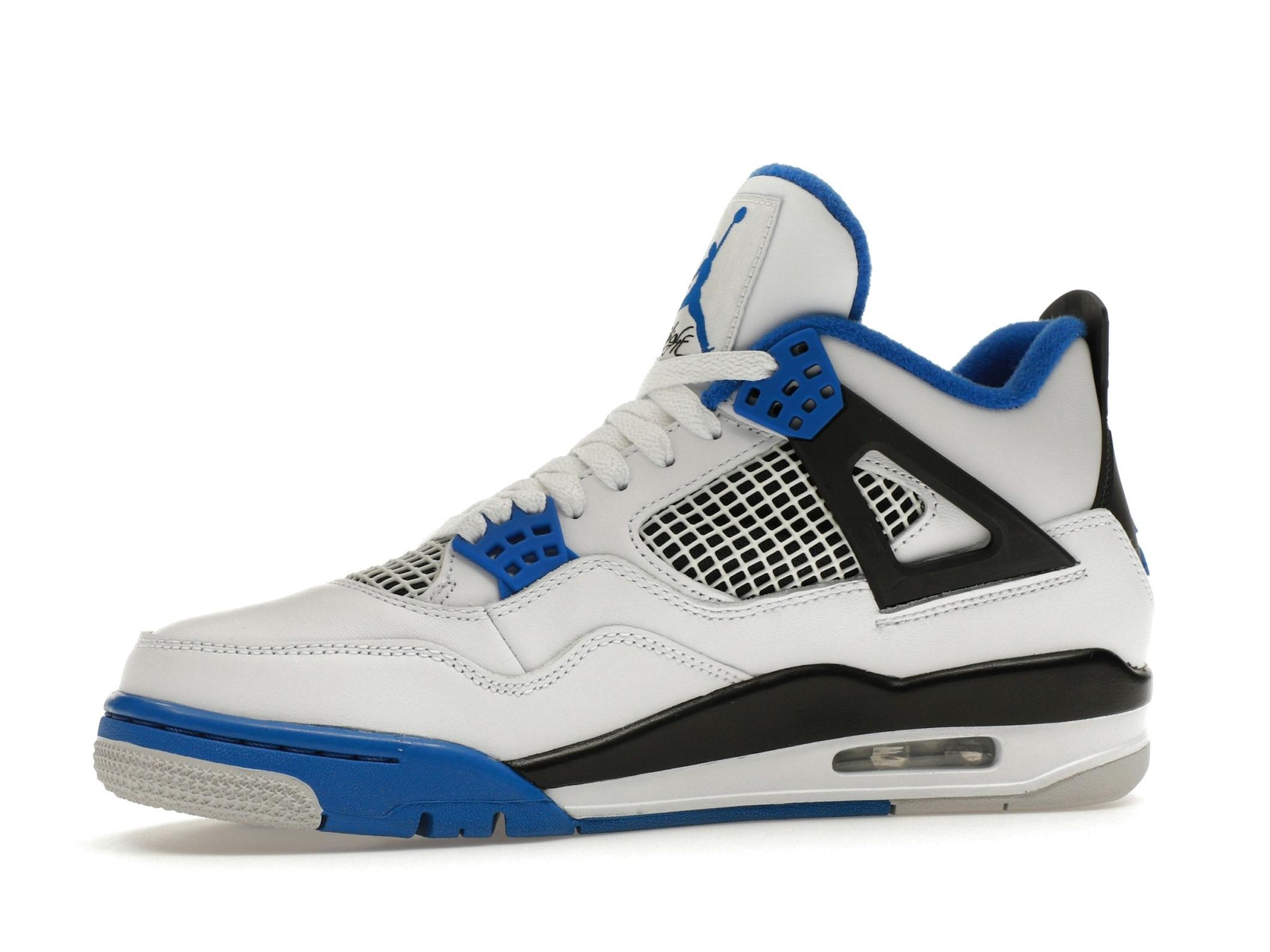 Jordan 4 Retro Motorsports (2017) White Blue Black 308497-117 - Image 5