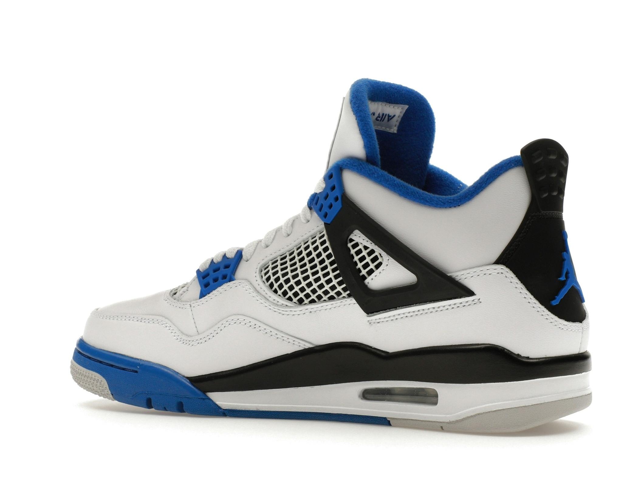 Jordan 4 Retro Motorsports (2017) White Blue Black 308497-117 - Image 6