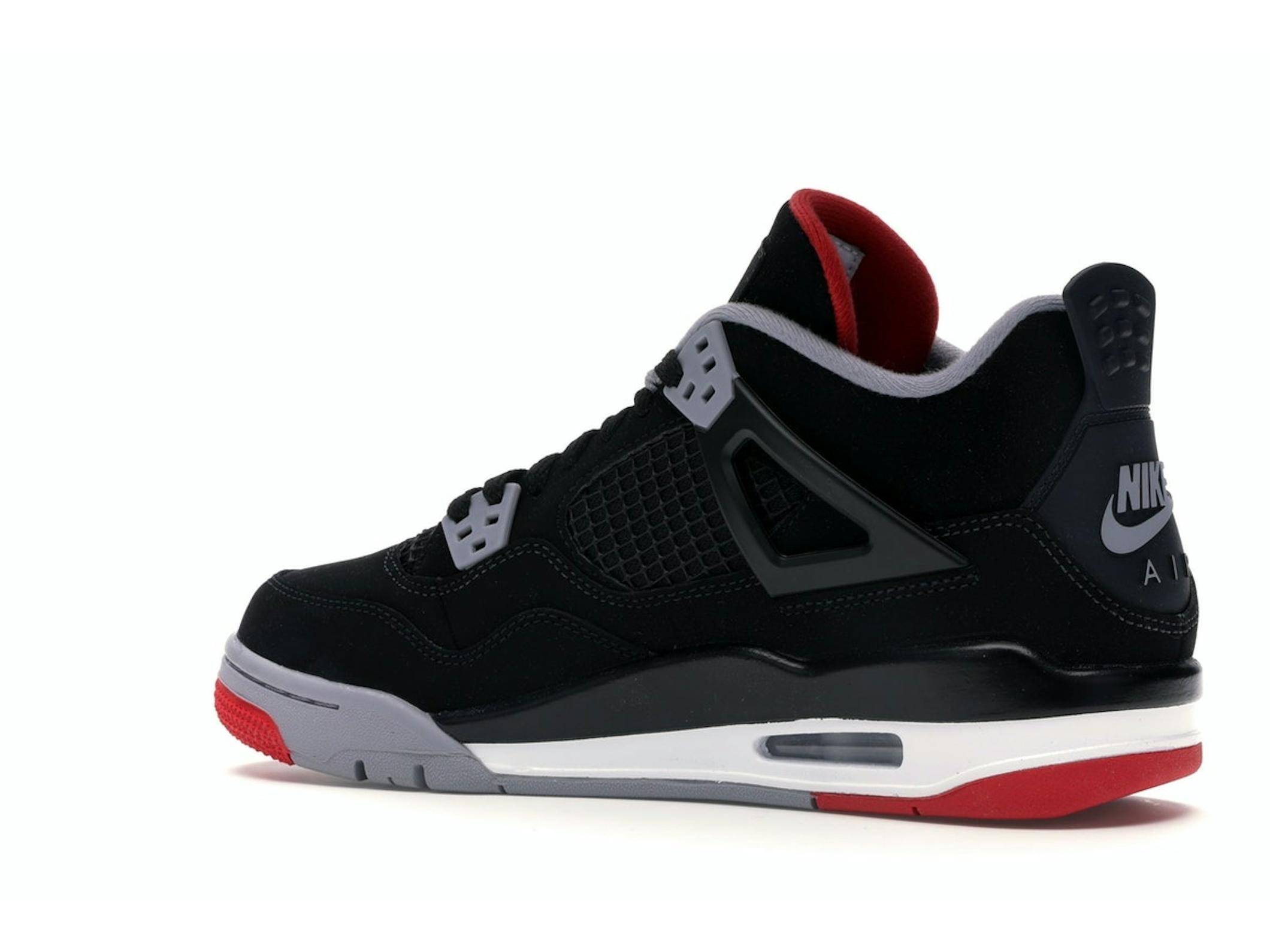 Jordan 4 Retro Bred (2019) GS – 408452-060 – Black/Fire Red - Image 6