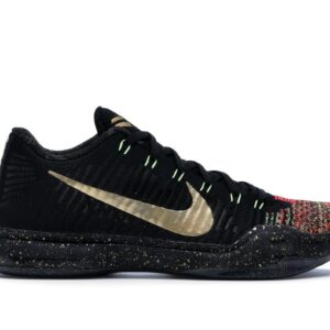 Kobe 10 Elite Christmas Black Gold Basketball Shoes 802560-076