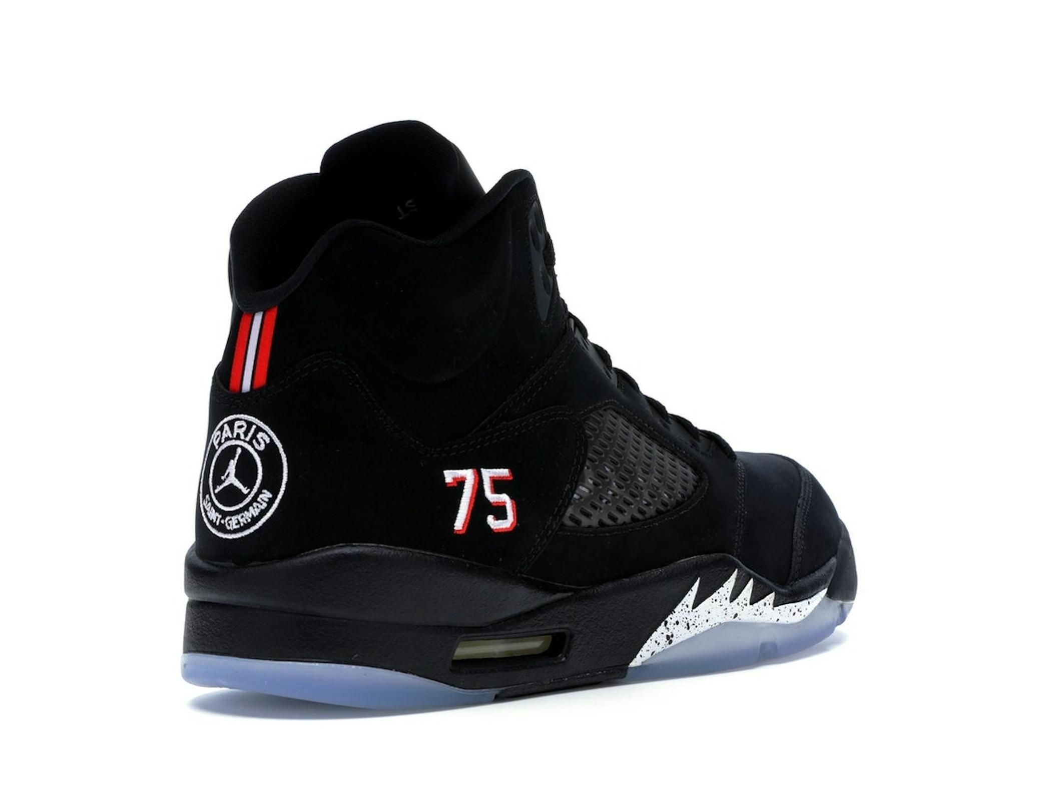 Jordan 5 Retro Paris Saint-Germain Black Red AV9175-001 - Image 8