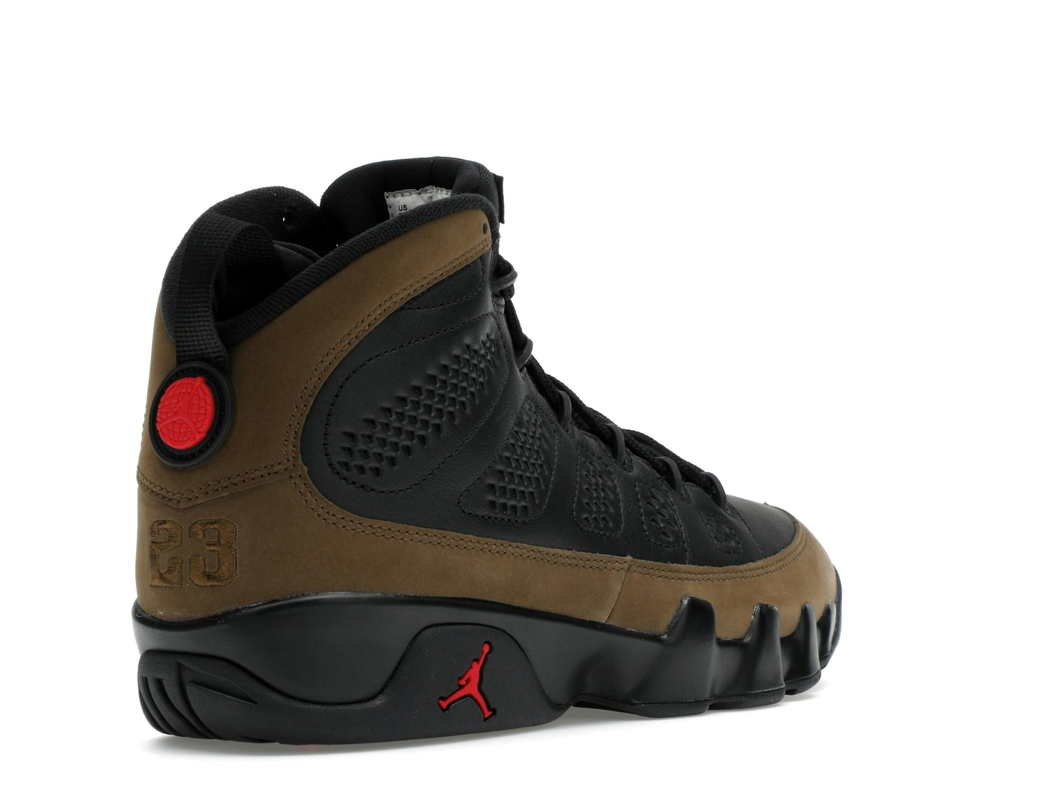 Jordan 9 Retro Olive 2024 Black True Red HV4794-030 Sneakers - Image 8