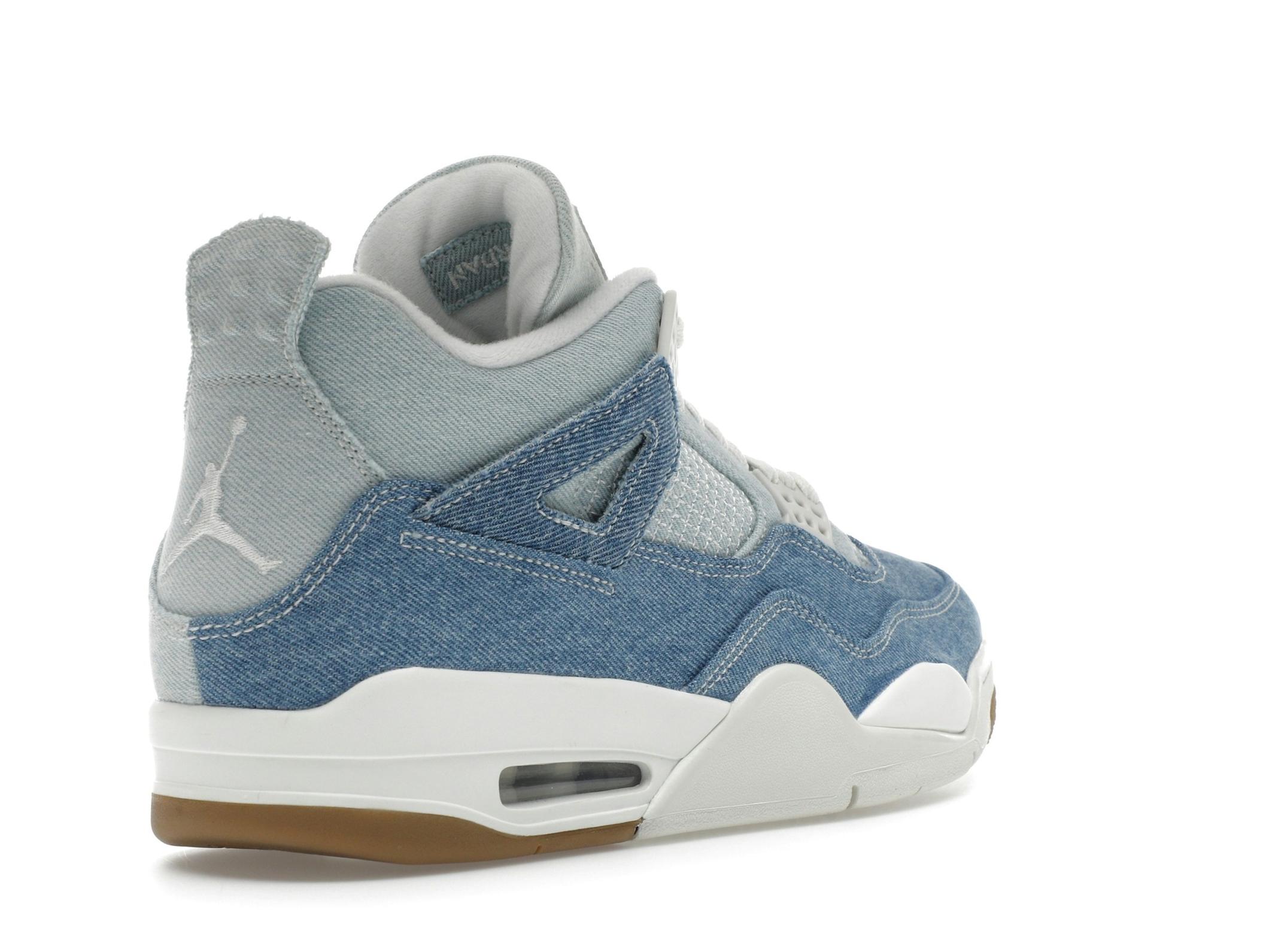 Jordan 4 Retro Women’s TEX Denim Worn Blue Sneakers - Image 8
