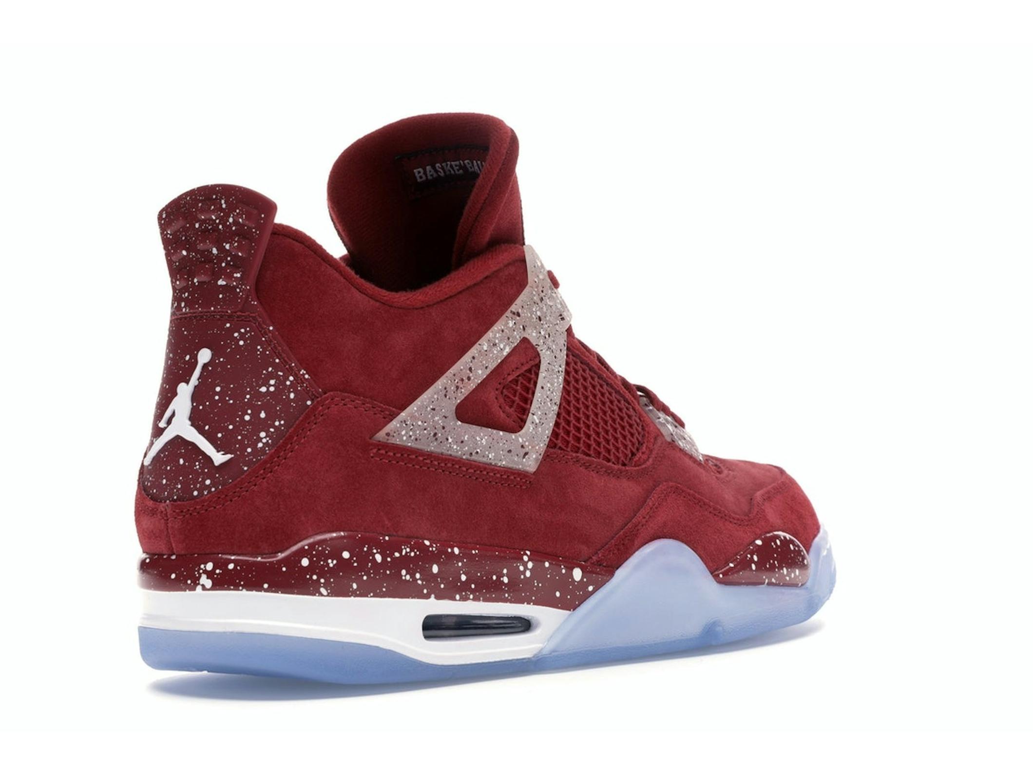 Jordan 4 Retro Oklahoma Sooners PE Red Crush White Sneakers - Image 8