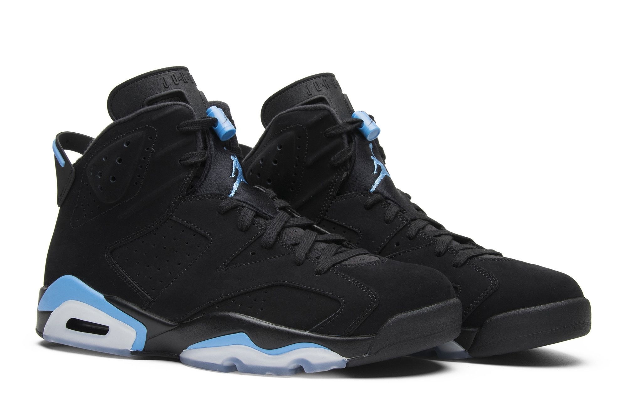 Air Jordan 6 Retro UNC Sneakers – Men’s – Black/University Blue – 384664-006 - Image 8