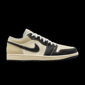 Jordan 1 Low SE Coconut Milk Black Muslin Sneakers – HQ3437-101
