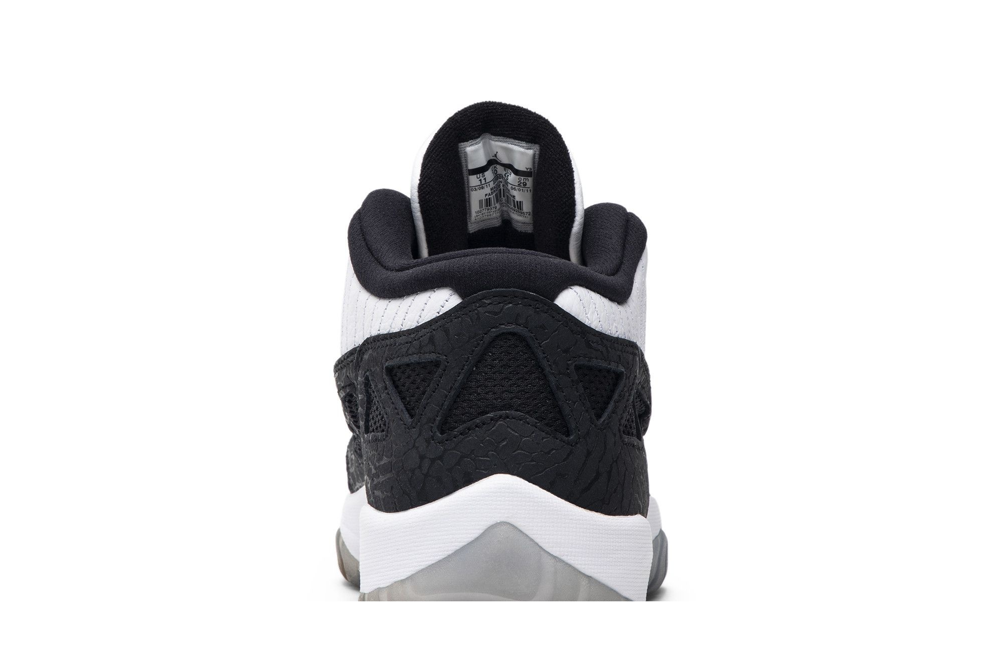 Jordan 11 Retro Low IE White/Black Sneakers – Men’s Lifestyle Shoe – 306008-100 - Image 7