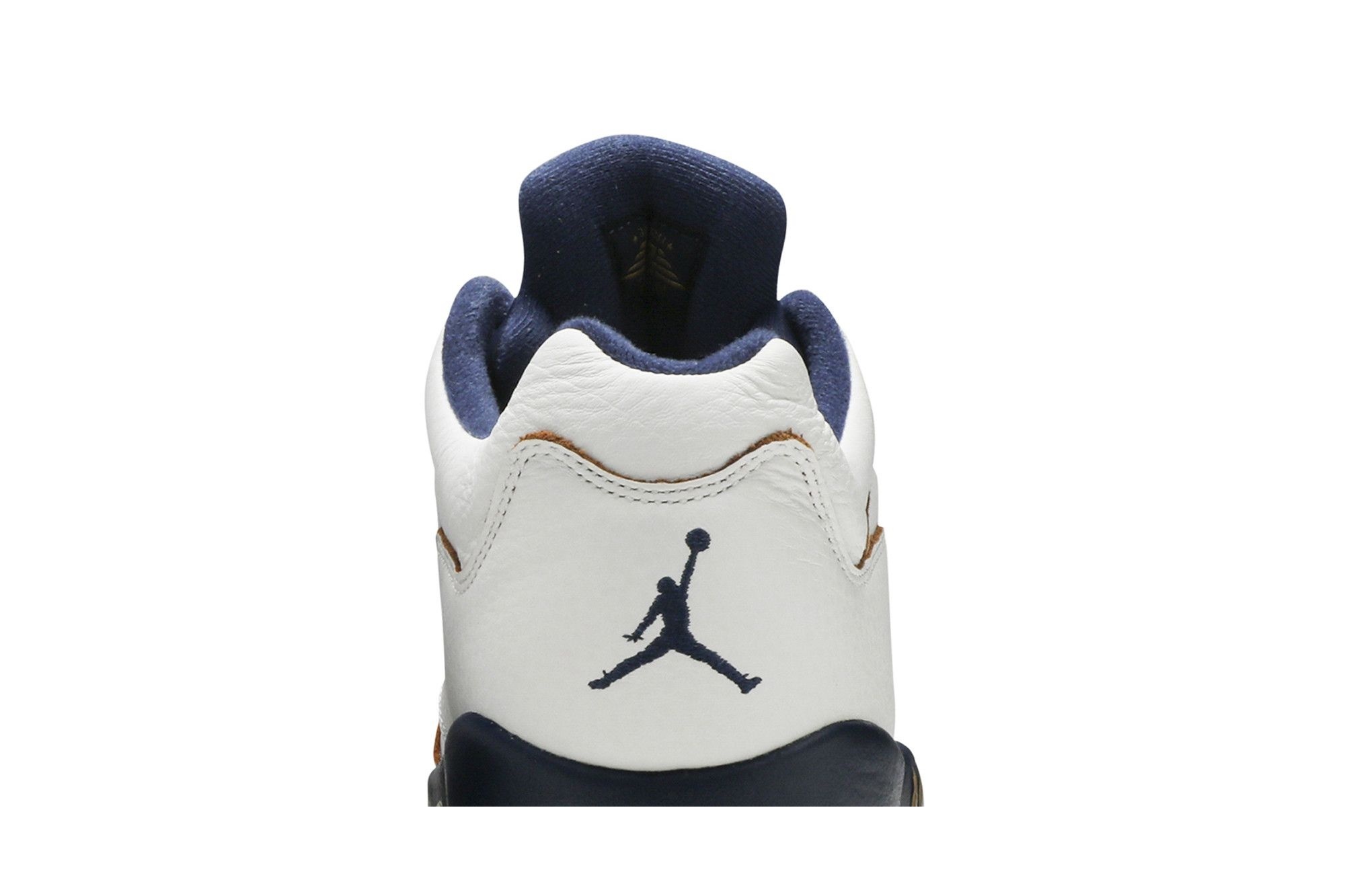Jordan 5 Retro Low Dunk From Above Sneakers – White/Metallic Gold Star-Midnight Navy – 819171-135 - Image 7