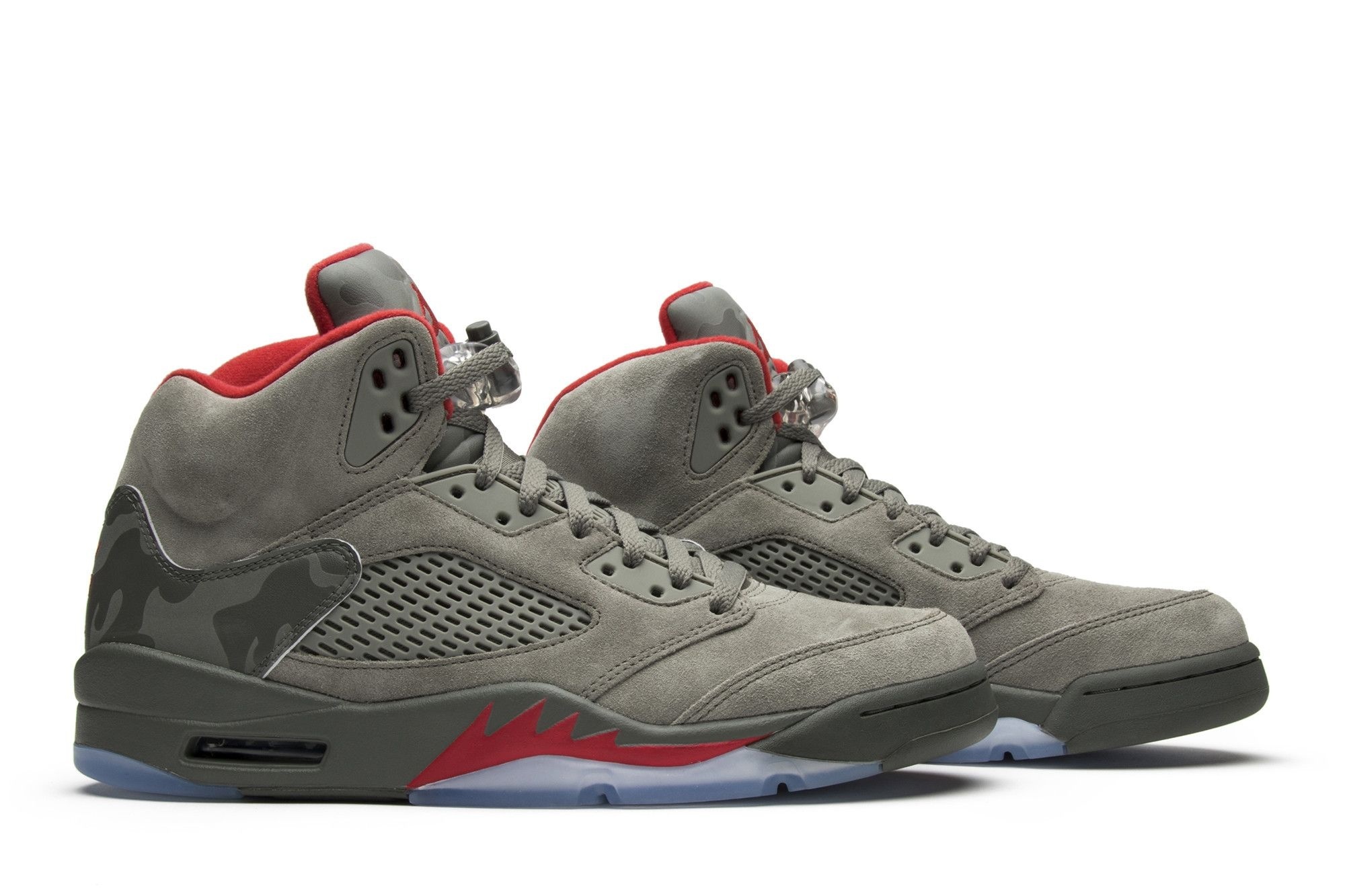 Jordan 5 Retro P51 Camo Sneakers – 136027-051 – Dark Stucco/University Red-River Rock - Image 8