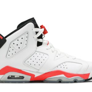 Jordan 6 Retro Infrared White (2014) GS – 384665-123 – White Leather Sneakers