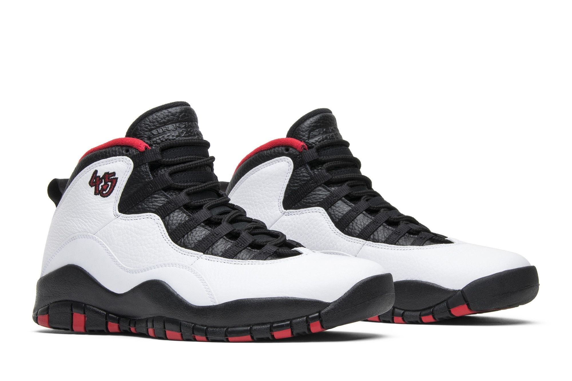 Jordan Air Jordan 10 Retro Double Nickel Sneakers – White/Black-True Red – 310805-102 - Image 8