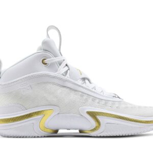 Jordan Air Jordan 36 SE Glory Sneakers – White/Metallic Gold-Black – DJ4482-100