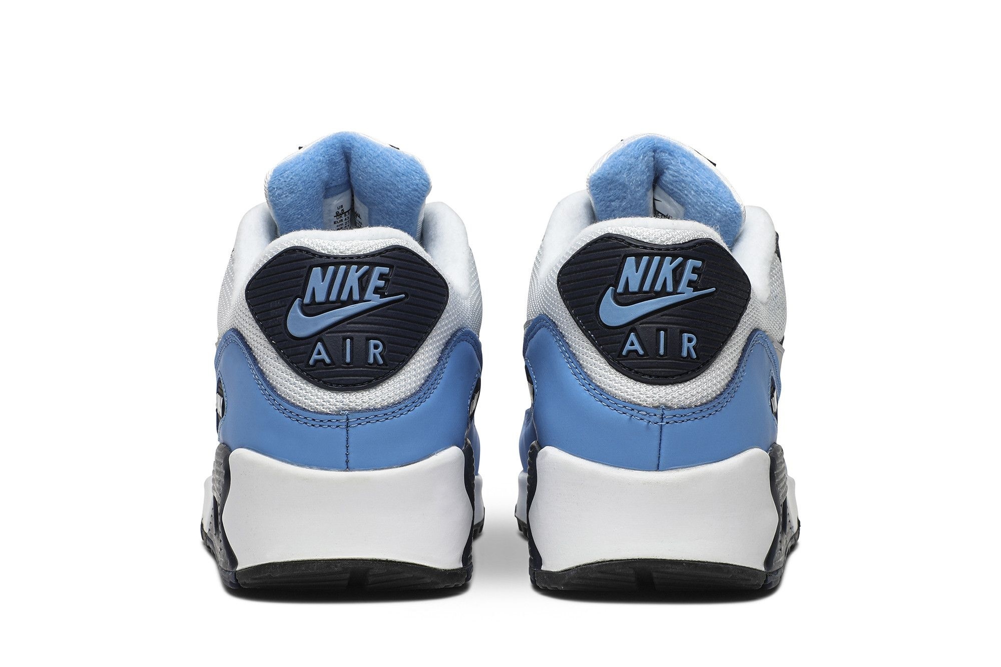 Air Max 90 UNC Sneakers – AJ1285-105 – White/Pure Platinum/University Blue/Midnight Navy - Image 6