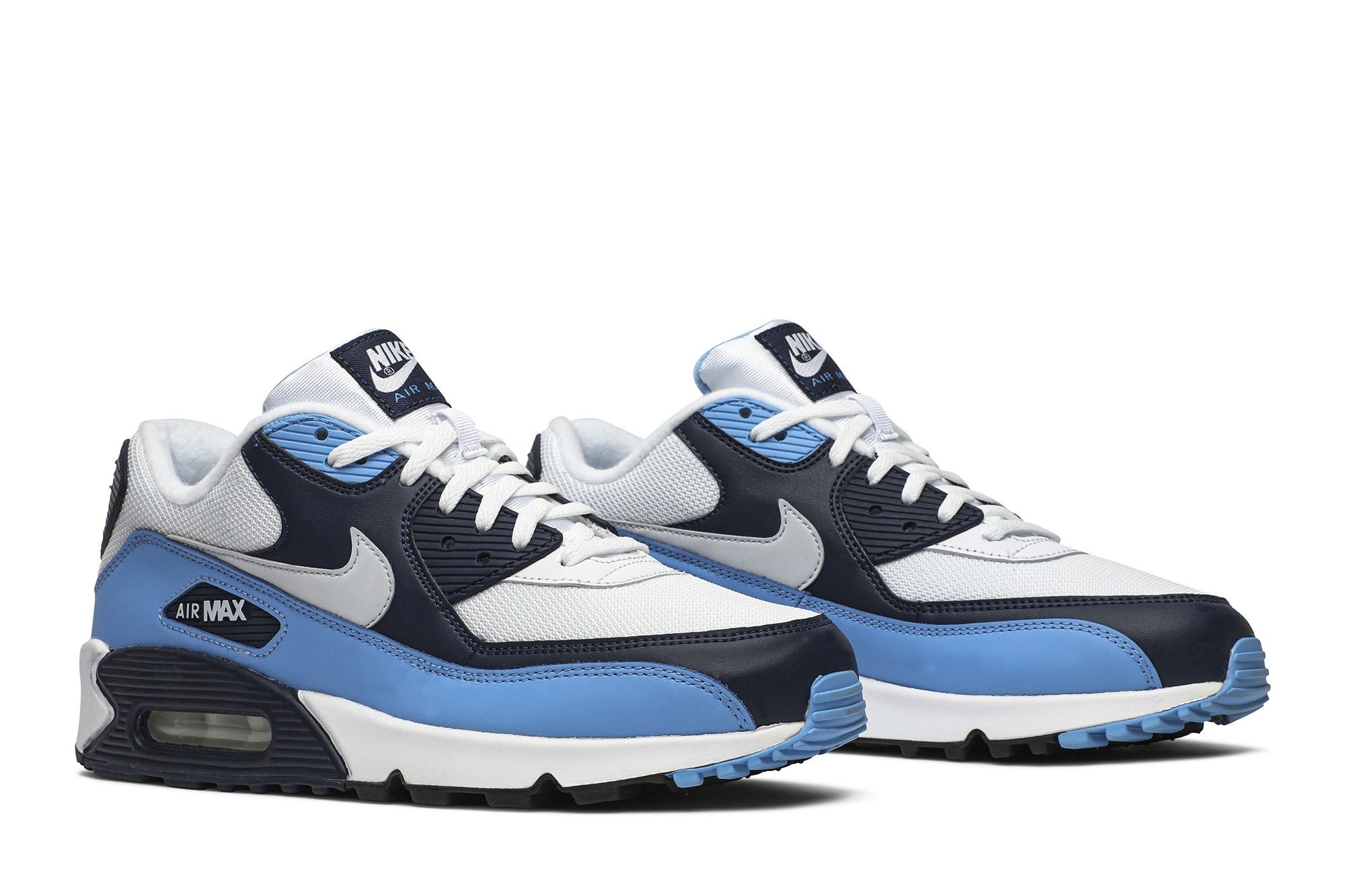 Air Max 90 UNC Sneakers – AJ1285-105 – White/Pure Platinum/University Blue/Midnight Navy - Image 8