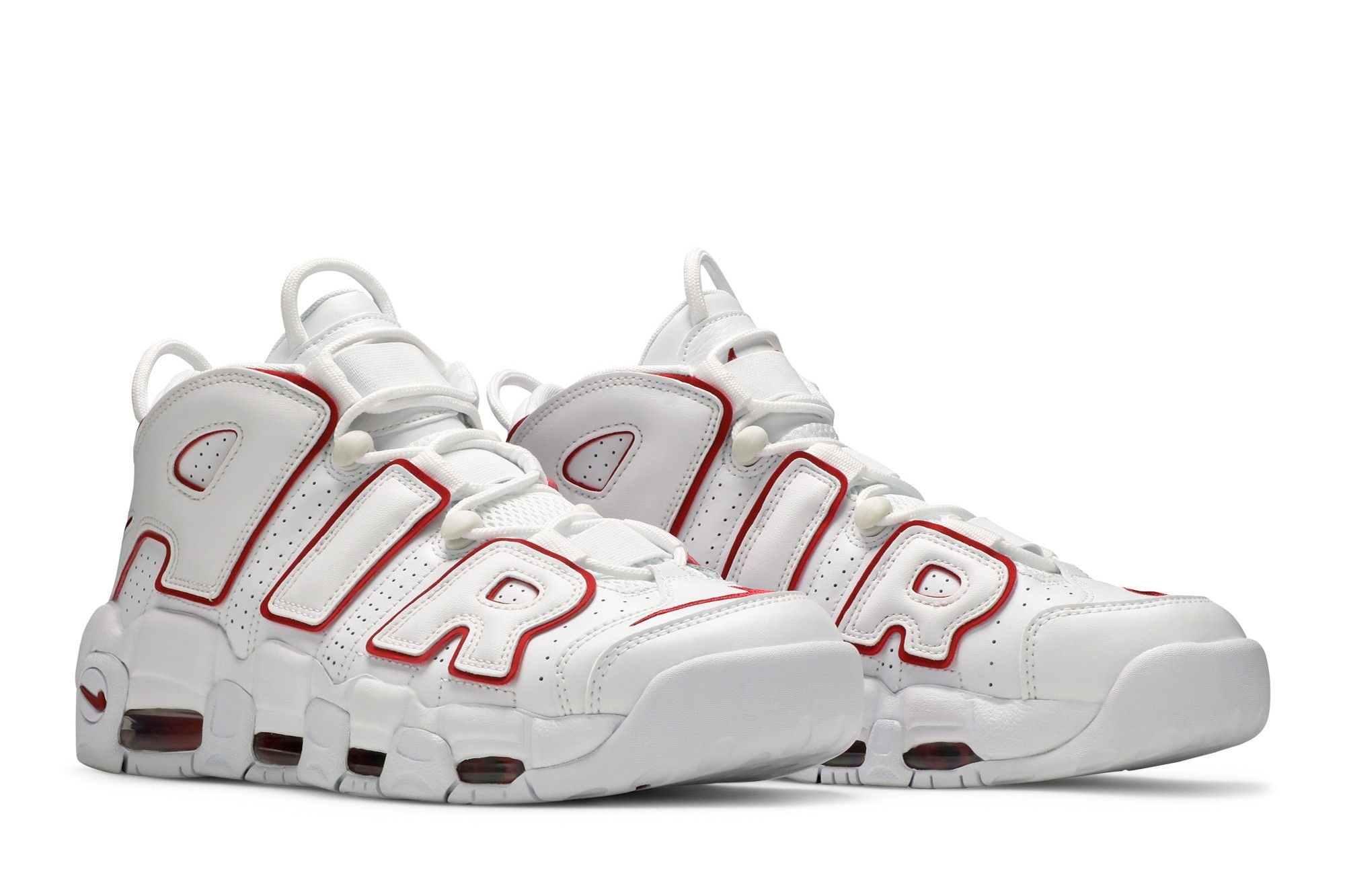 Air More Uptempo ‘White Varsity Red’ 2021 Sneakers – 921948-102 - Image 8