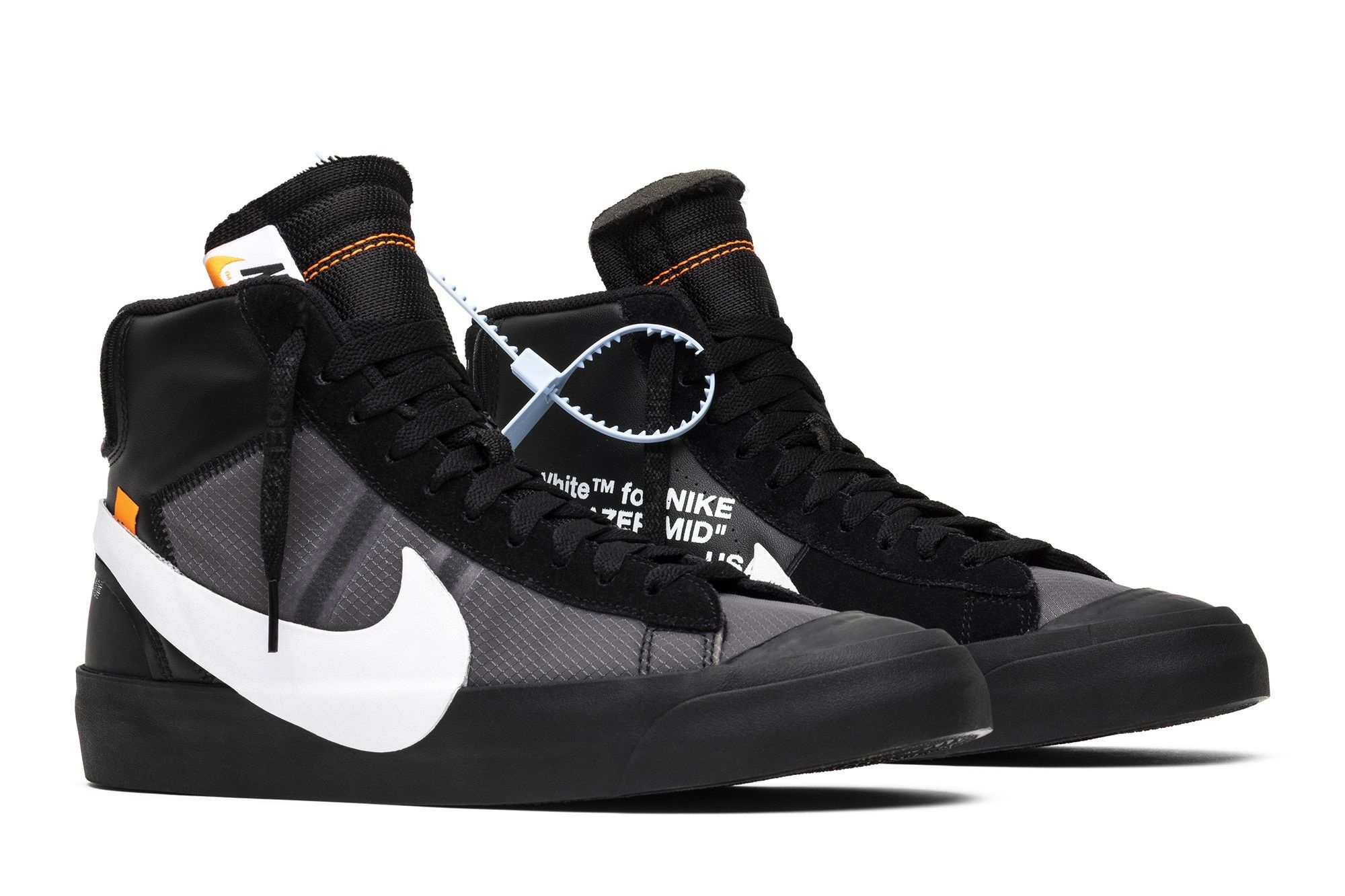 Blazer Mid Off-White Grim Reaper Sneakers – AA3832-001 – Black/White - Image 8